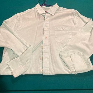Vineyard Vines, size Medium, slim fit tucker shirt, light mint color